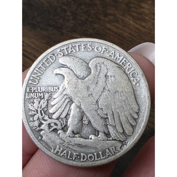 1939-D Walking Liberty Half Dollar, Extra Fine+ Circulated Coin, Store 5 - Picture 11 of 16